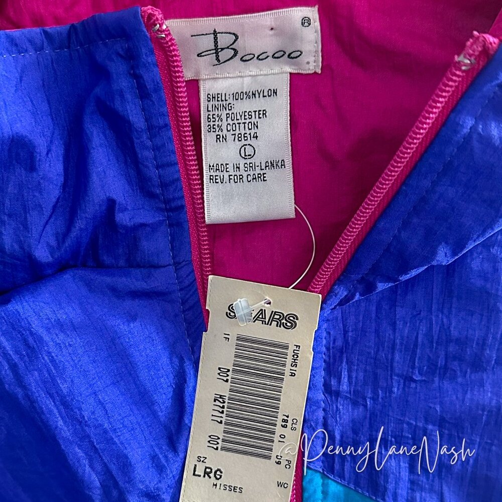 NWT Bocoo Vintage 80's Aerobic Track Suit Jacket & Pant Set - Picture 7 of 15